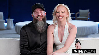 WIFEY Tight Blonde Hotwife Norah Nova Gets Filled Up By Massive BBC In Front Of Hubby