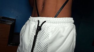 Big tits slender ladyboy enjoys anal