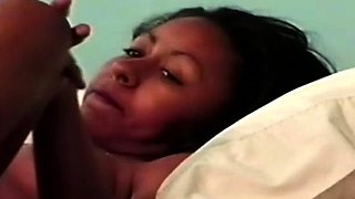 Pink labia close up of naive brunette