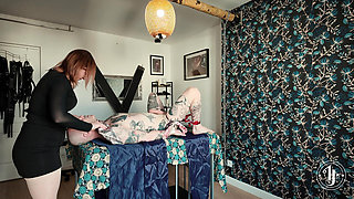 Sensual Scarf Ties Tease: Inanna Justice Binds & Teases Until Helpless