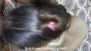 Sana blowjob sammer cock and cumshot in hands.