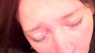.beautiful Wife Gives Extreme Sloppy Blowjob!!