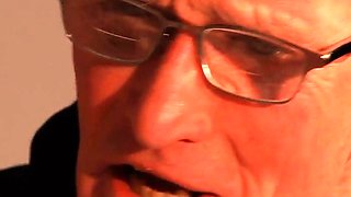 Old guy crazy fucked by two horny young babes
