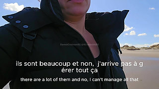 French Wife HUNTING for a Stranger on the Beach (I Sucked a Kitesurfer) - Catrine Croissant