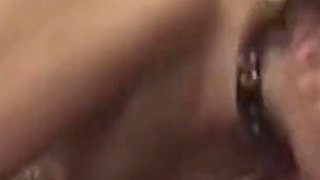 Dirty Asian with a Tongue Piercing Swallows Her Used Panties and Uses Alongside Him