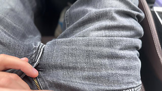 Parking Lot Handjob Next to Stranger and Bus Cum Finish