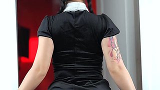 Demon Mika Plays With Her Wet Pussy And Ass In Wednesday