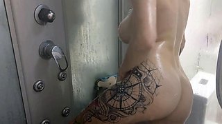 Blonde Cam Girl Plays With Milk and Big Tits