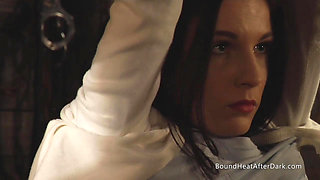 Curvy Pale White Big Natural Boobs Leasbian Slave Undressed By Horny Madame