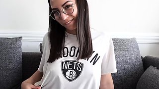 Close up teen foot worship