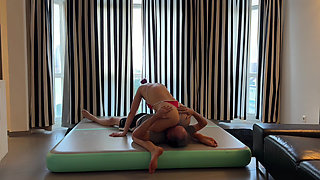 Mixed Wrestling Face Sitting