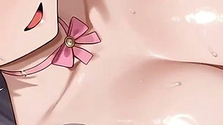 Frieren Bedroom Tease Hot Outfit, Wet Panties and Chest Play