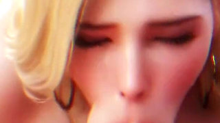 Hot Blonde Cowgirl 3D Animation - Ai Generated