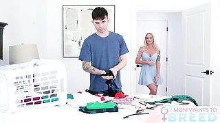 Busty Stepmom Alexis Malone Thong Pounded Over Counter