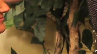 Redhead and brunette lesbian sluts bend their arse over to lick each others muff