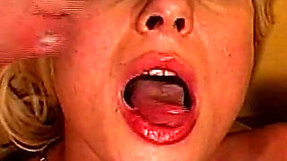 Ggg - Blonde Slut Gets Her Face Drenched in Cum - Massive Bukkake Facials
