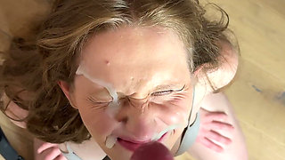 Face Fuck Blowjob with Facial Cumshot