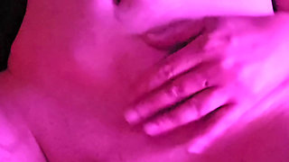 Kaleigh strokes her swollen cock