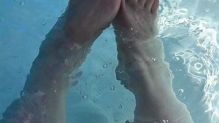 Solo Foot Play in Pool