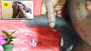 Hot male masturbation while watching porn movie acted by Dicksex & Givensex wet pussy, Enjoyed till my hard core got CUM