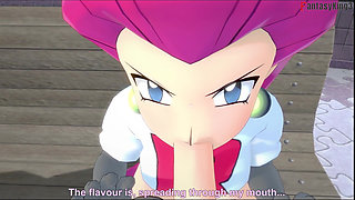 Jessie Rocket Blowjob on the Park - Poketmonster