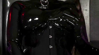 Horny Rubber Doll Playing with Herself and Using Sub as Face Dildo