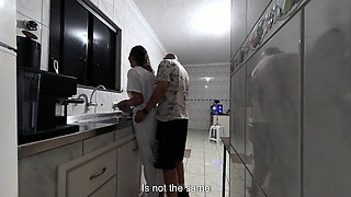 The Maid's Creampie Routine at Her New Job.