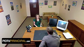 Step mom harper madison is called to the principal's office for insane demeanor - crank principal