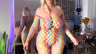 Busty MILF Wishlist Try-on Haul: Bodysuits & Crotchless Body Stockings