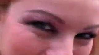 Sexy blonde MILF in lingerie in doggy anal sex