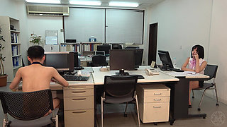 CFNM, Company of Sadistic Female Boss, Male Employees Have to Work Naked and Ridiculed Being Nicknamed "uncut" or "small Dick