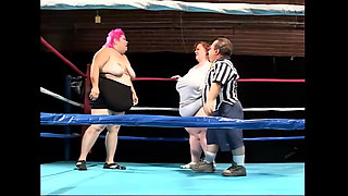 Crazy Wrestling Between Huge Fat Bitches