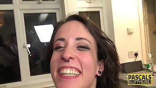Bound submissive slapped and nips pulled