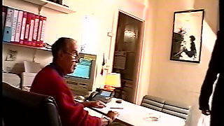 Busty Mature Babe Stretched Wide by Office Phone and Throbbing Cock