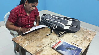 Desi Indian 18 Years Old College Girl Sex with Her Teacher in Class Room, When Teacher Is Studying, Desi Indian Girl XXX Video