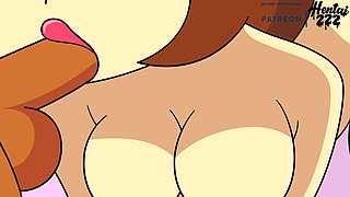 Family Guy Meg Griffin and Cleveland Creampie