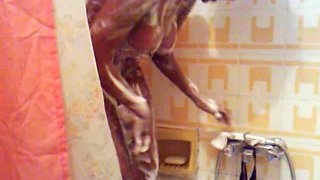 Greek ebony slut Nathalie in showers