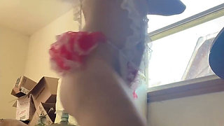 Beautifull New Dress Sexy Show in Living Room