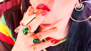 British Mom Tina Snua Double Pumping A Cigarette - Smoking Smoker Smokes OMI OME Drifting