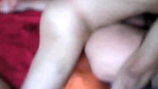 2 Crossdressers Take on a Young Man's Bareback Gangbang