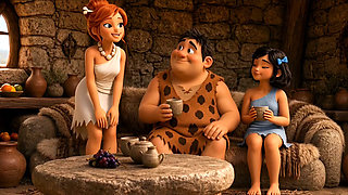 Hungry Caveman Comes Home Wife's Bestie Takes Care of His Appetite