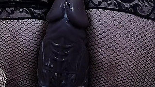 PAWG MILF Rides 4 BBC Dildos - Huge Dildo Ride in Latex Dress