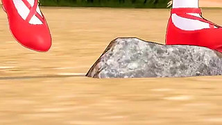 Two Girls Walking Animation