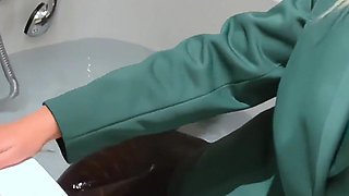 In the Bath Green and Black Uniform Featuring Lily