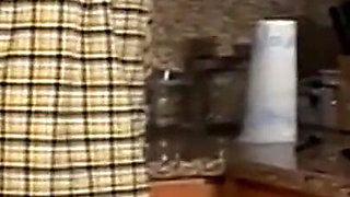 Big Black Cock Has a Craving of a Black Housewife's Doggystyle Fuck in the Kitchen