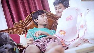 Desi Indian Granny Teaches Young 18+ Boy How To Fuck Very First Time With Condom