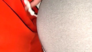 Fantasy: a Big-assed Girl Touches His Penis.