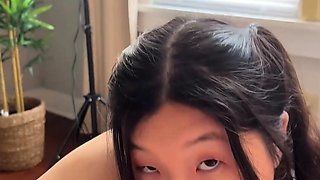 Japanese teen blowjob with creamy mustache