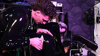 Latex Bondage Fuck, Blowjob and Facial - King Kruger and Honeybabesugarpiie
