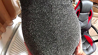 POV Bondage Chair Tease. Tape Gag, Smoking, Buttplug and Double Orgasm